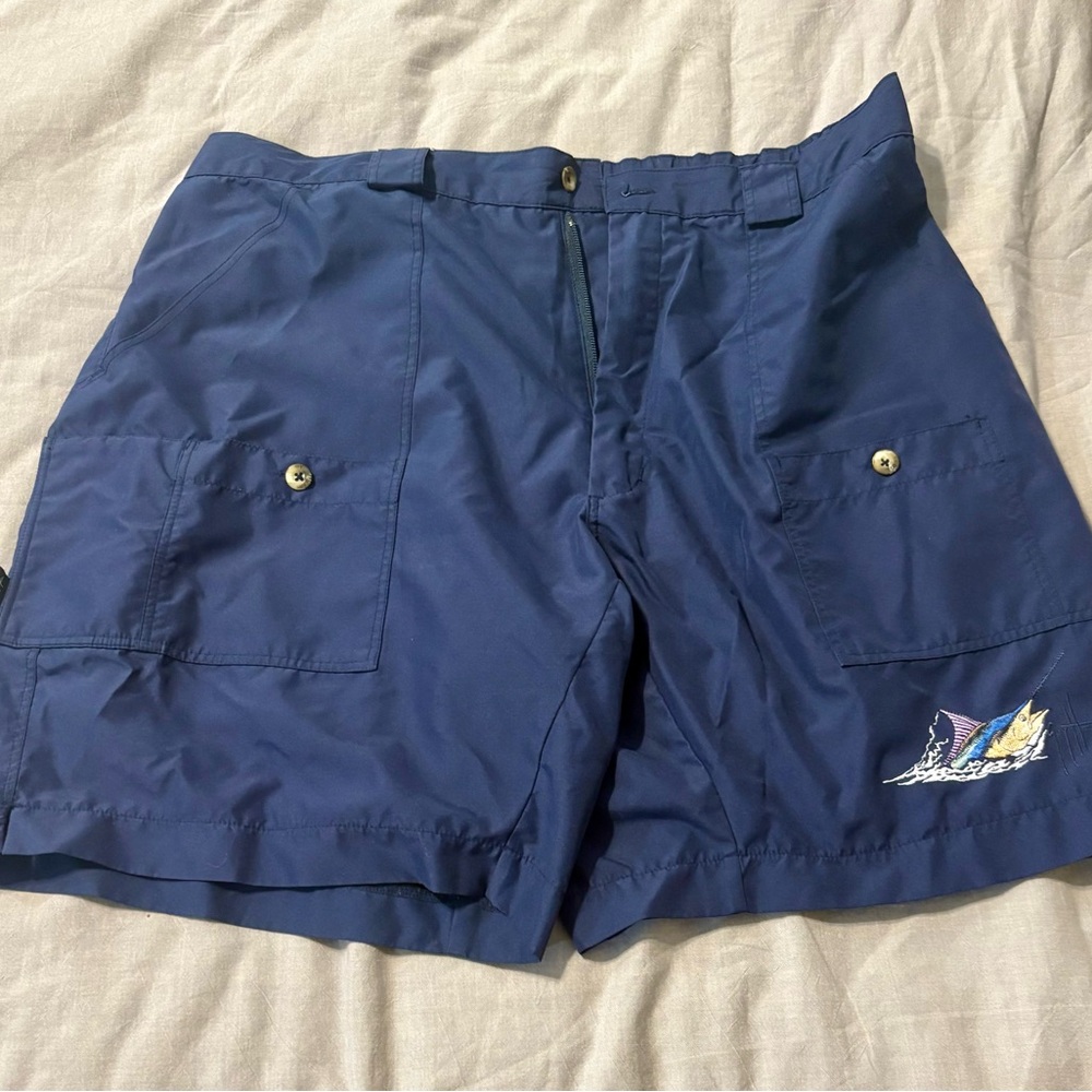 Guy Harvey Blue Microfiber Shorts
